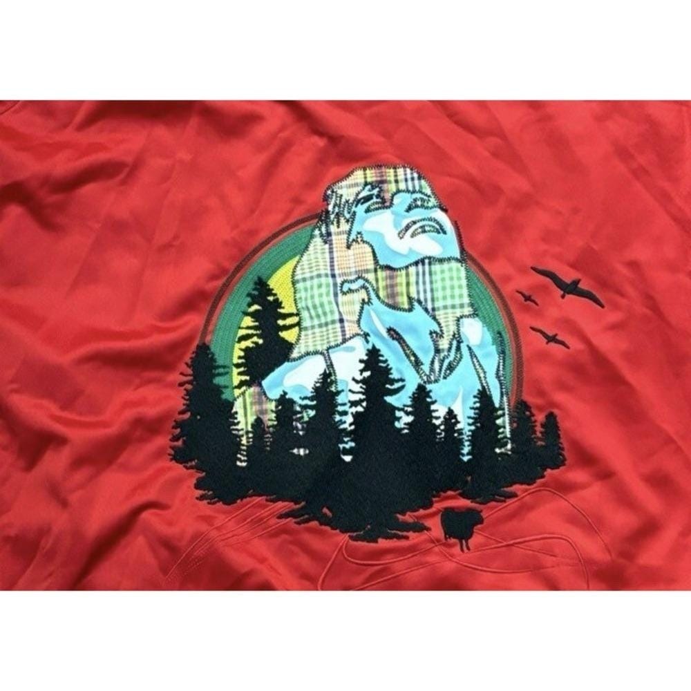 Vtg LRG Roots & Equipment jacket Red Embroidered Size XXL - Picture 2 of 13